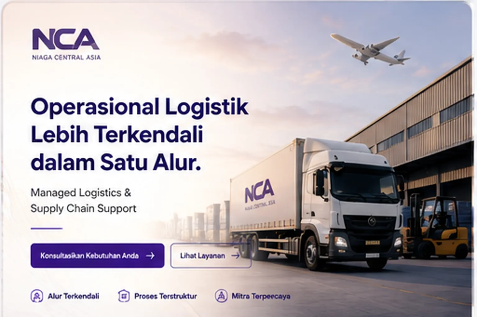 Operasional managed logistics dan supply chain support PT Niaga Central Asia