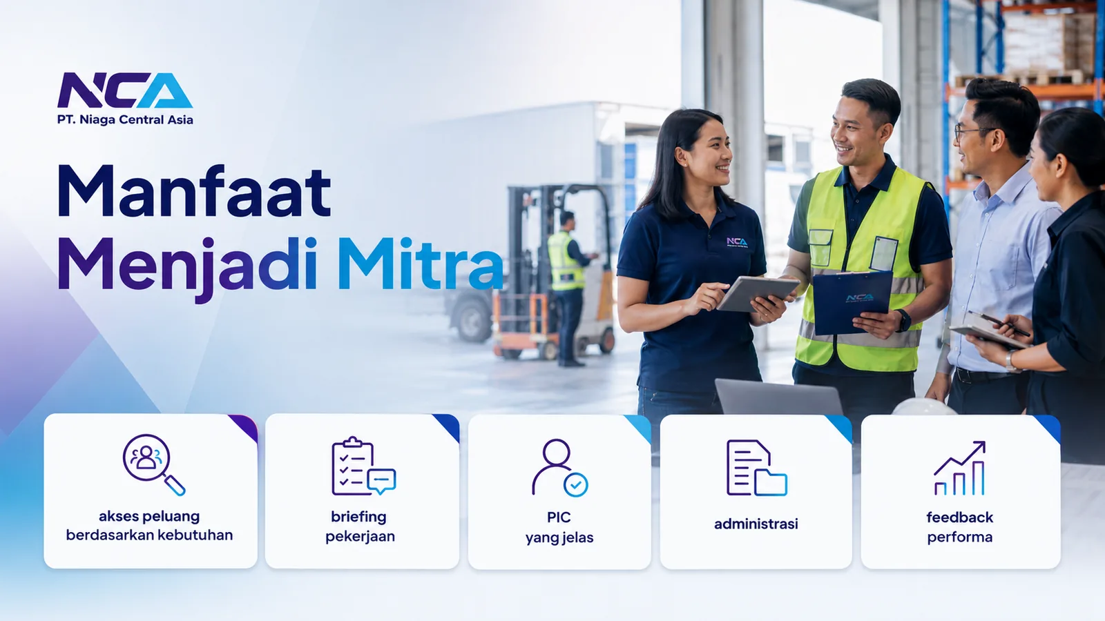 Manfaat menjadi mitra PT Niaga Central Asia untuk kolaborasi operasional yang terstruktur